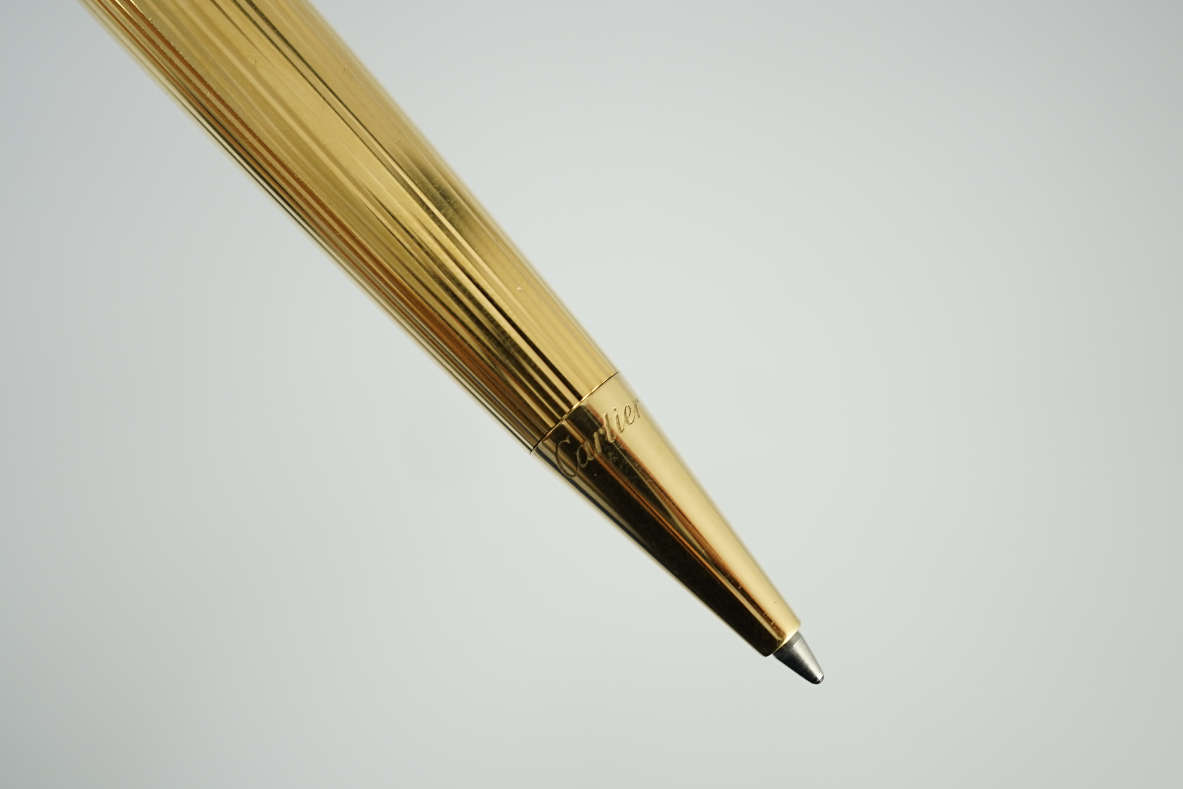 A Cartier gold plated loupe limited edition ballpoint pen